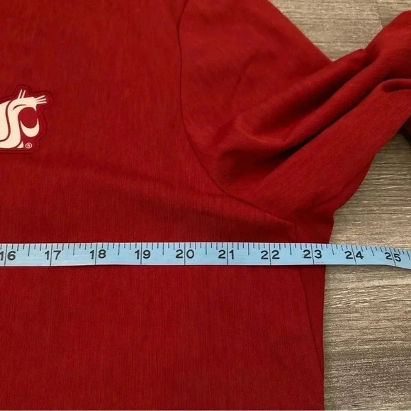 Washington‎ State Cougars Nike Dri-Fit 1/2 Zip Red Fleece lined size L - Picture 9 of 10